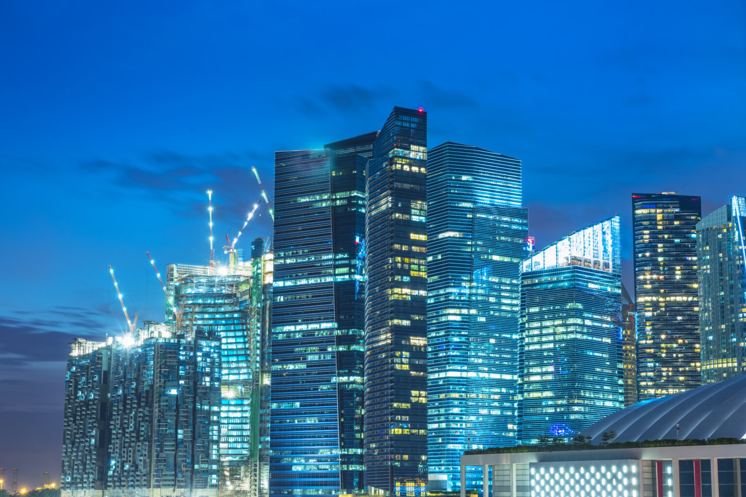 Article 23 case: abstract blue cityscape