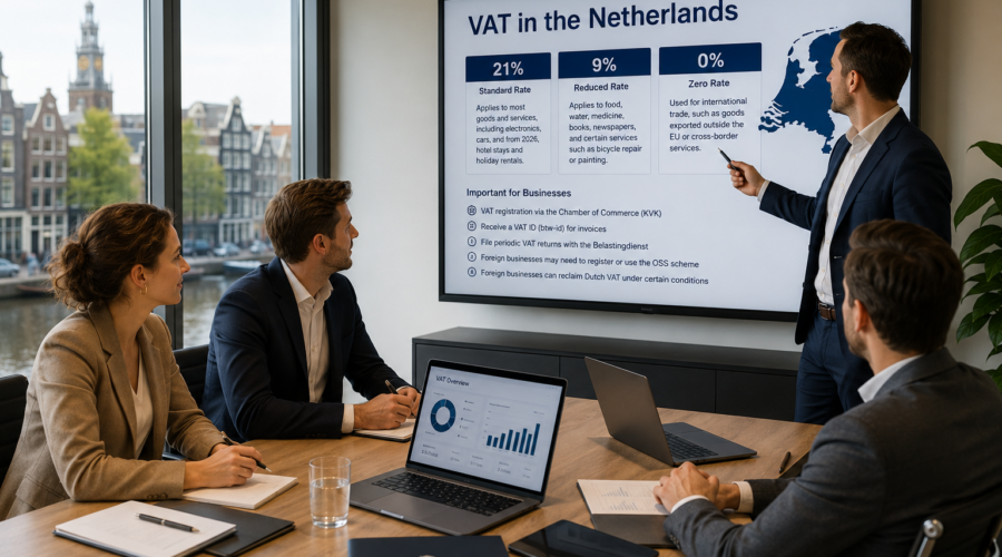 VAT Netherlands guide for businesses explaining Dutch VAT rates, registration and compliance